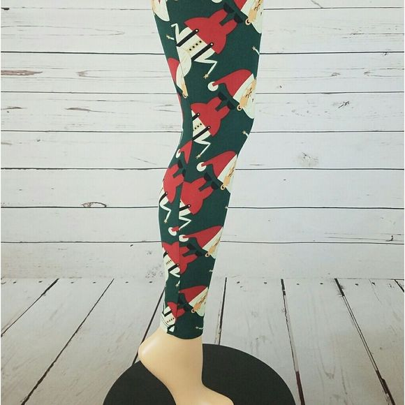 Lularoe Santa Leggings Unicorns Size Tween Girls - Picture 3 of 4